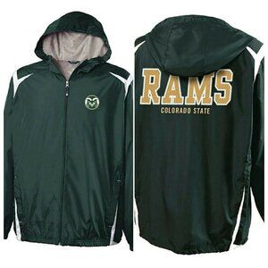 NCAA Colorado State Rams Unisex Collision Windbreaker Jacket Youth Size S Green